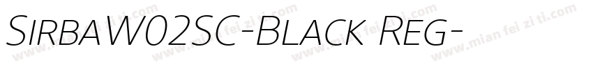 SirbaW02SC-Black Reg字体转换